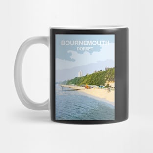 Bournemouth Dorset. Travel poster. Gift. Mug